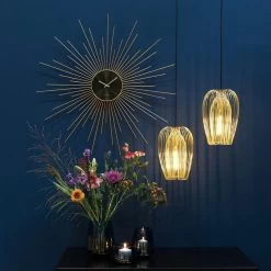 Karlsson Wandklok Extreme Peony - Staal - Goud -Karlsson 1200x1200 64