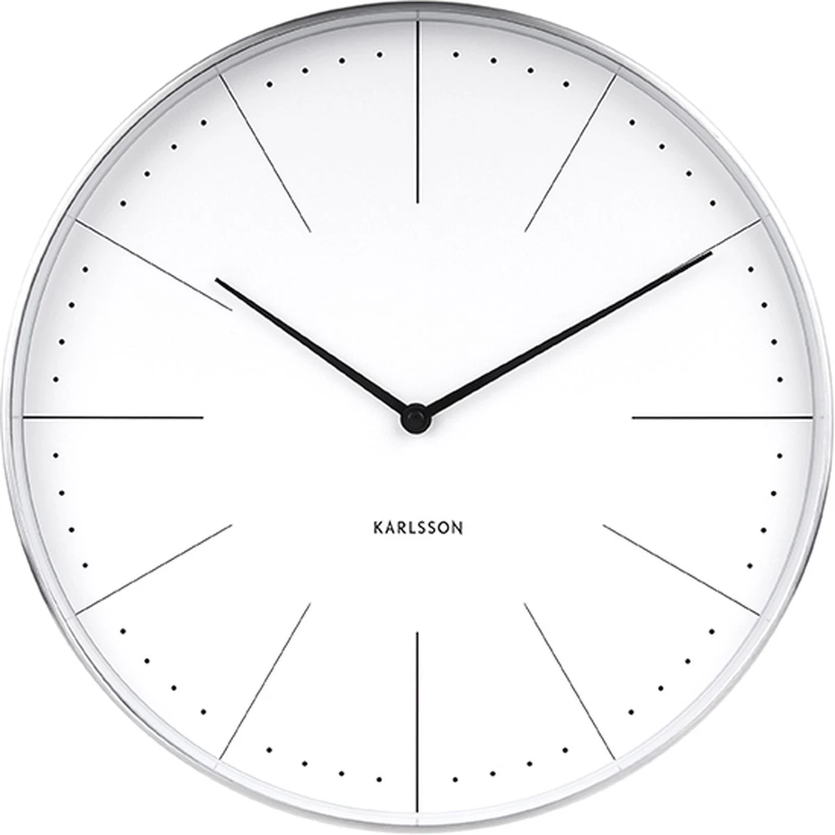 Karlsson Wandklok Normann Station - Wit, Geborsteld Case - Ø37,5cm 6 Karlsson Wandklok Normann Station - Wit, Geborsteld Case - Ø37,5cm - Afbeelding 4