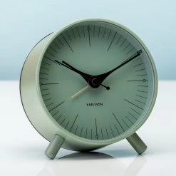 Karlsson Index - Wekker - Metaal - Grijsgroen