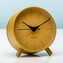 Karlsson Index - Wekker - Metaal - Mosterdgeel