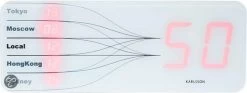 Karlsson Wall Clock Five Cities LED Case - Klok - Kunststof - 14x15 Cm - Wit -Karlsson 1200x452 1