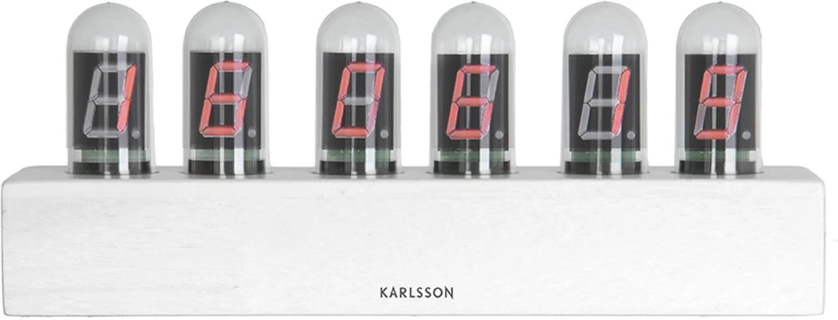 Karlsson - Cathode - Tafelklok - Bamboo - 7,5x11x28cm - Wit 7 Karlsson - Cathode - Tafelklok - Bamboo - 7,5x11x28cm - Wit - Afbeelding 5