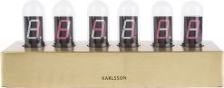 Karlsson Tafelklok Cathode - Geborsteld Goud Voet - 28x7,5x11cm -Karlsson 1200x476 4