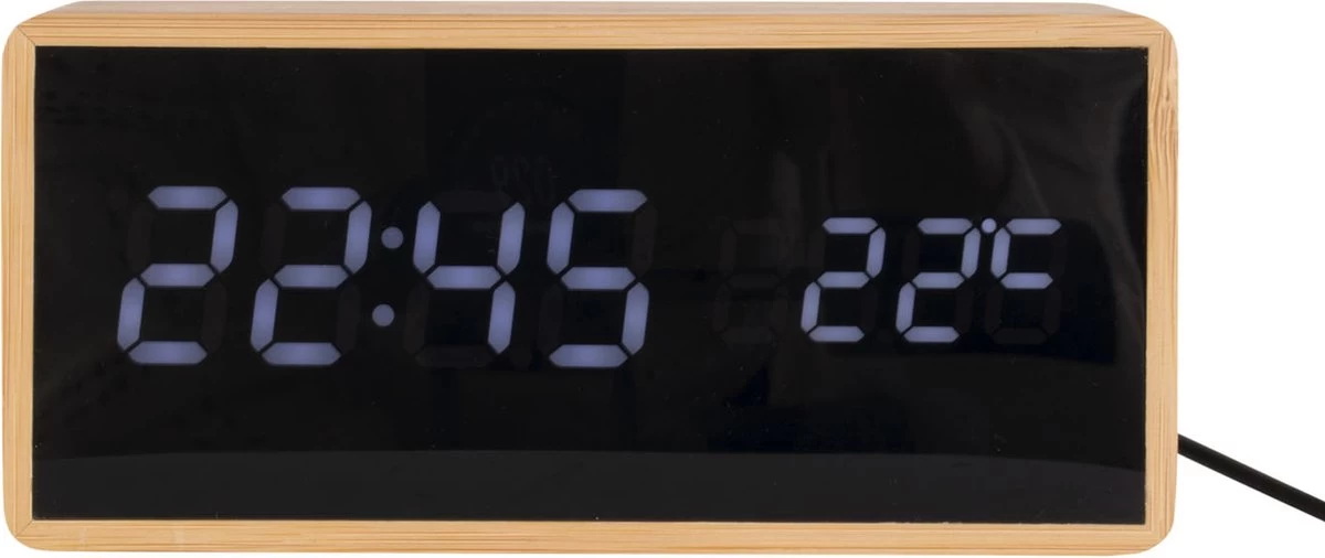 Karlsson Alarm Clock Tube Bamboo 7 Karlsson Alarm Clock Tube Bamboo - Afbeelding 5