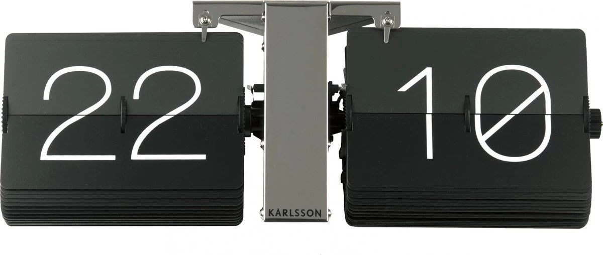 Karlsson - Flip Clock No Case - Tafelklok - Metaal - 8,5x14x36cm - Zwart 7 Karlsson - Flip Clock No Case - Tafelklok - Metaal - 8,5x14x36cm - Zwart - Afbeelding 5