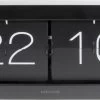 Karlsson Wandklok- / Tafelklok - Boxed Flip XL - Mat Zwart -Karlsson 1200x556