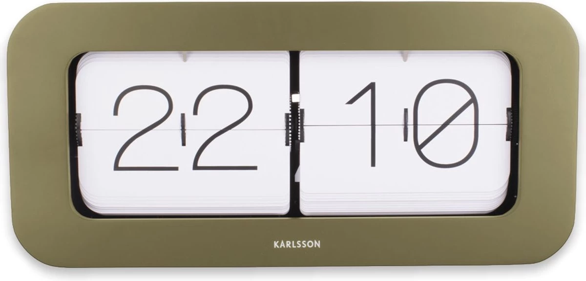 Karlsson Wand-/Tafelklok Matiz - Bamboe Mosgroen - 37x9x16cm 6 Karlsson Wand-/Tafelklok Matiz - Bamboe Mosgroen - 37x9x16cm - Afbeelding 4