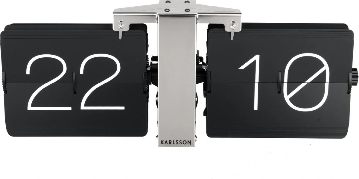 Karlsson - Flip Clock No Case - Tafelklok - Metaal - 8,5x14x36cm - Zwart 4 Karlsson - Flip Clock No Case - Tafelklok - Metaal - 8,5x14x36cm - Zwart - Afbeelding 2