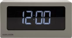Karlsson Table Clock Boxed LED Warm Grey