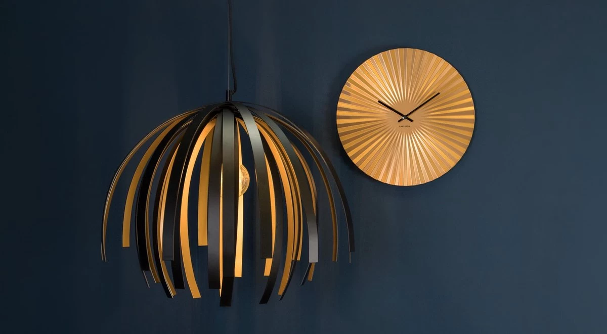 Karlsson Wandklok Sensu - Staal Goud - Ø40cm 5 Karlsson Wandklok Sensu - Staal Goud - Ø40cm - Afbeelding 3