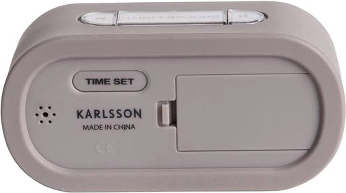 Karlsson Wekker Gummy - Rubberized Warm Grijs - 14x7x5cm 4 Karlsson Wekker Gummy - Rubberized Warm Grijs - 14x7x5cm - Afbeelding 2