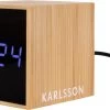 Karlsson Alarm Clock Mini Cube Bamboo -Karlsson 1200x696