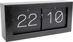 Karlsson Wandklok- / Tafelklok - Boxed Flip XL - Mat Zwart -Karlsson 1200x697