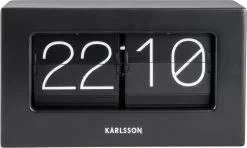 Karlsson Tafelklok Boxed Flip - Mat Zwart - 20,5x7x11,5cm -Karlsson 1200x717