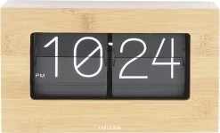 Karlsson - Boxed - Tafelklok - Boxed Flip - Bamboe - 7x11,5x20,5cm