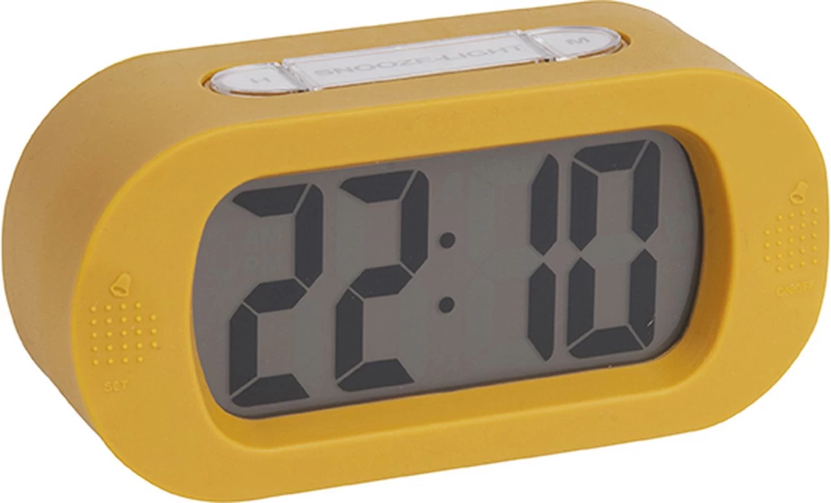 Karlsson Wekker Gummy - Rubberized Okergeel - 14x7x5cm 3 Karlsson Wekker Gummy - Rubberized Okergeel - 14x7x5cm