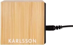 Karlsson Alarm Clock Mini Cube Bamboo -Karlsson 1200x750 2
