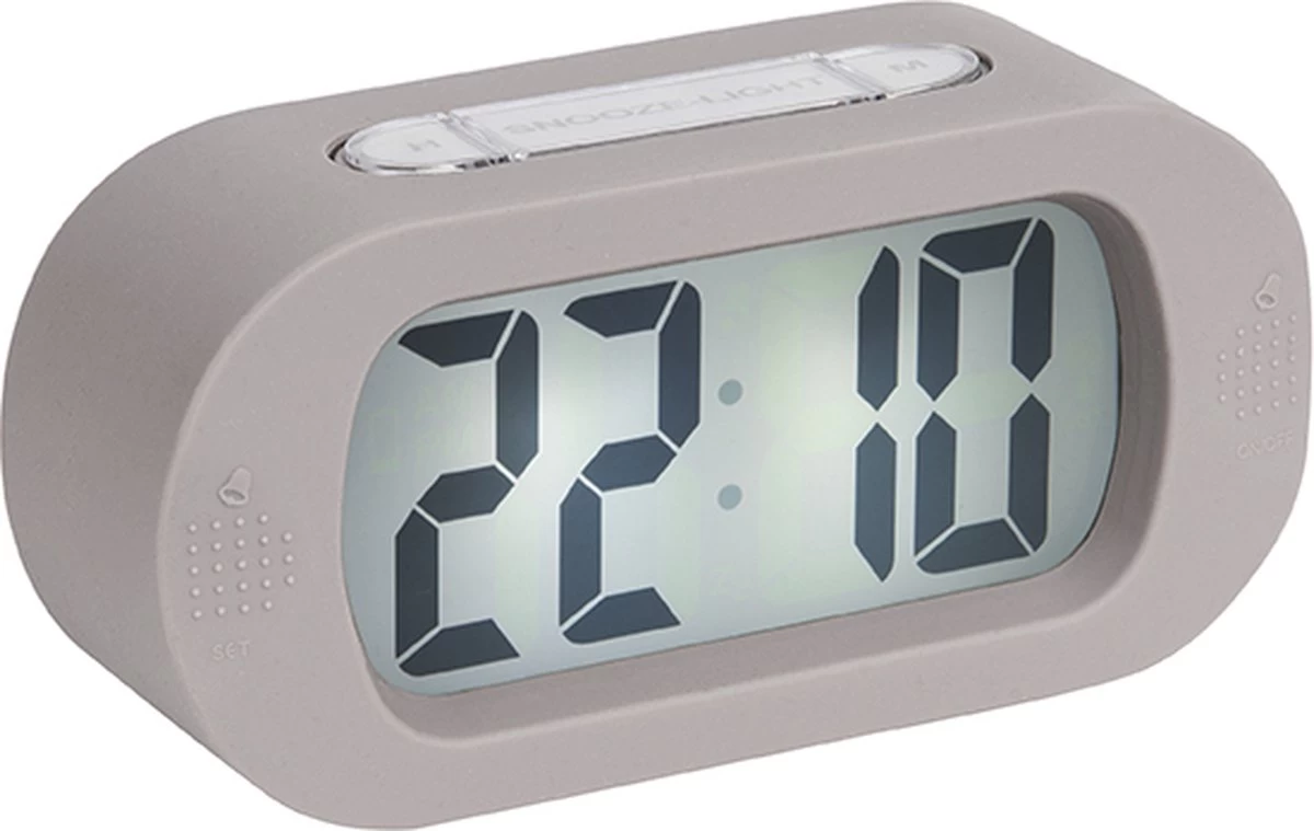 Karlsson Wekker Gummy - Rubberized Warm Grijs - 14x7x5cm 3 Karlsson Wekker Gummy - Rubberized Warm Grijs - 14x7x5cm