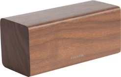 Karlsson Wekker Block - Donker Hout Fineer, Wit LED - 16x7,2x7cm