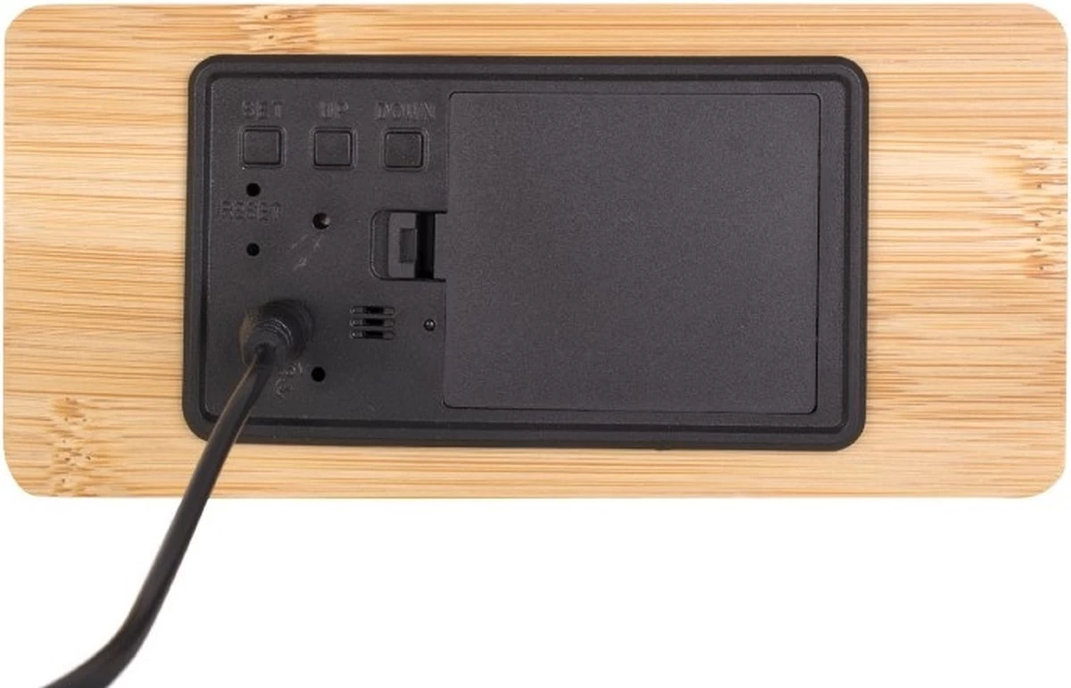 Karlsson Alarm Clock Tube Bamboo 6 Karlsson Alarm Clock Tube Bamboo - Afbeelding 4