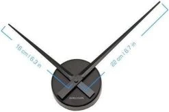 Karlsson Wandklok Little Big Time - Mini Alu Zwart - Ø44cm -Karlsson 1200x794