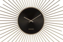 Karlsson Wandklok Extreme Peony - Staal - Goud -Karlsson 1200x797 7