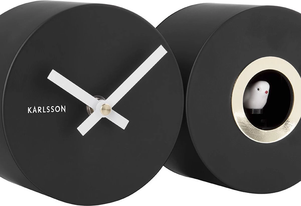 Karlsson Wall Clock Duo Cuckoo Matt Black 5 Karlsson Wall Clock Duo Cuckoo Matt Black - Afbeelding 3