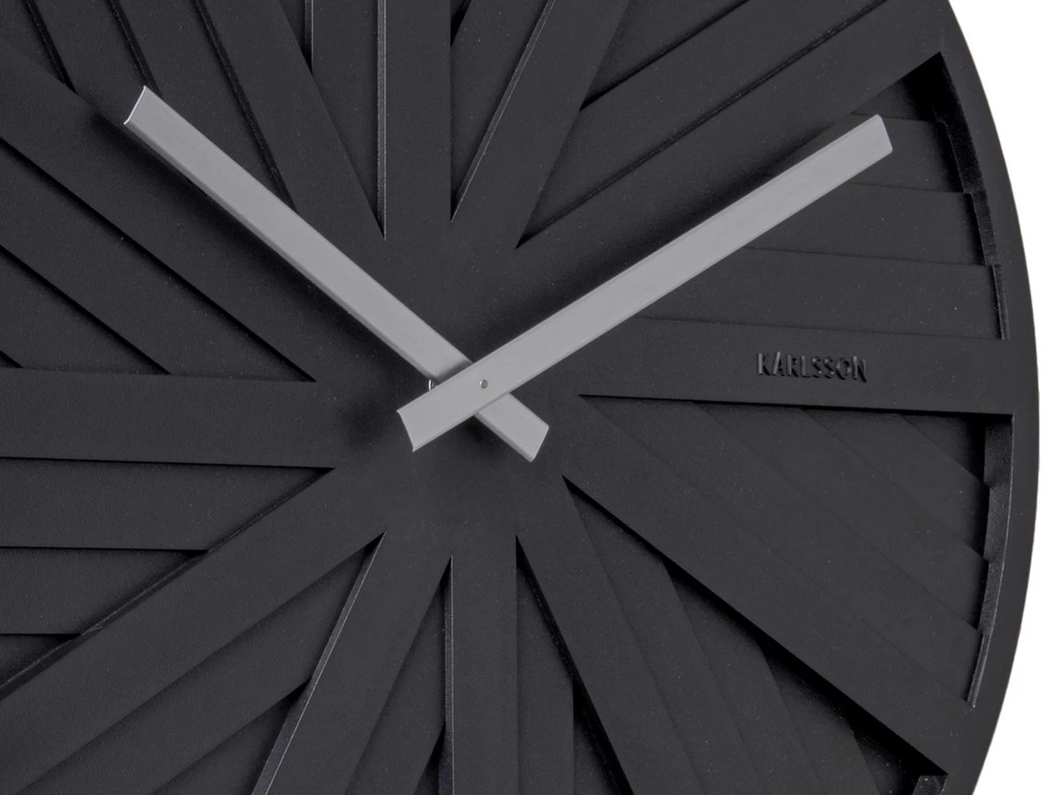 Karlsson Wandklok Slides - Zwart - Ø40cm 5 Karlsson Wandklok Slides - Zwart - Ø40cm - Afbeelding 3