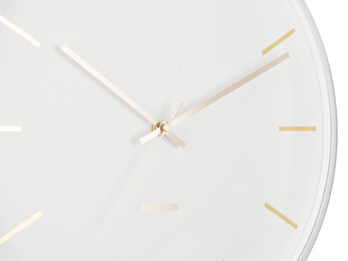 Karlsson Wandklok Globe - Wit - Ø40cm 6 Karlsson Wandklok Globe - Wit - Ø40cm - Afbeelding 4