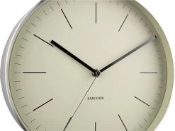 Karlsson Wandklok Minimal - Olijfgroen, Nikkel Behuizing - Ø27,5cm -Karlsson 1200x904