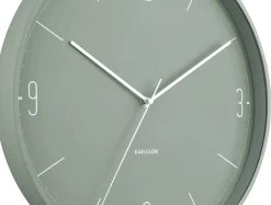 Karlsson Wandklok Numbers & Lines - IJzer Mat Jungle Groen - Ø40cm -Karlsson 1200x908