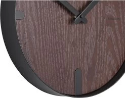 Karlsson Wandklok Dashed - Walnoothout Fineer Zwart - Ø30cm -Karlsson 1200x943