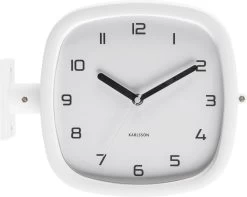 Karlsson Wandklok Doubler - Rubberized Wit - 29x24,5x9,5cm -Karlsson 1200x958 1