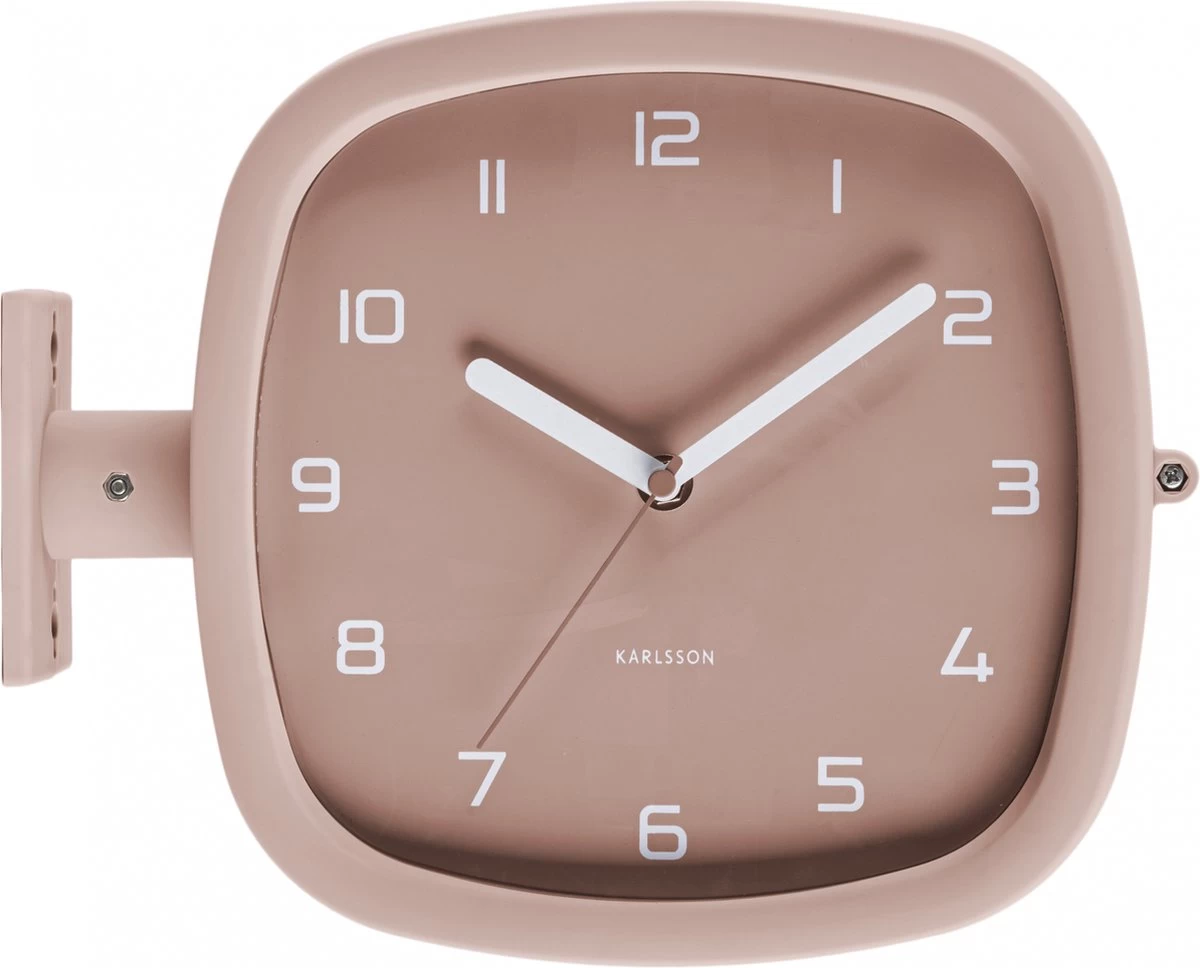 Karlsson Wandklokken Wall Clock Doubler Rubberized White Roze 10 Karlsson Wandklokken Wall Clock Doubler Rubberized White Roze - Afbeelding 8