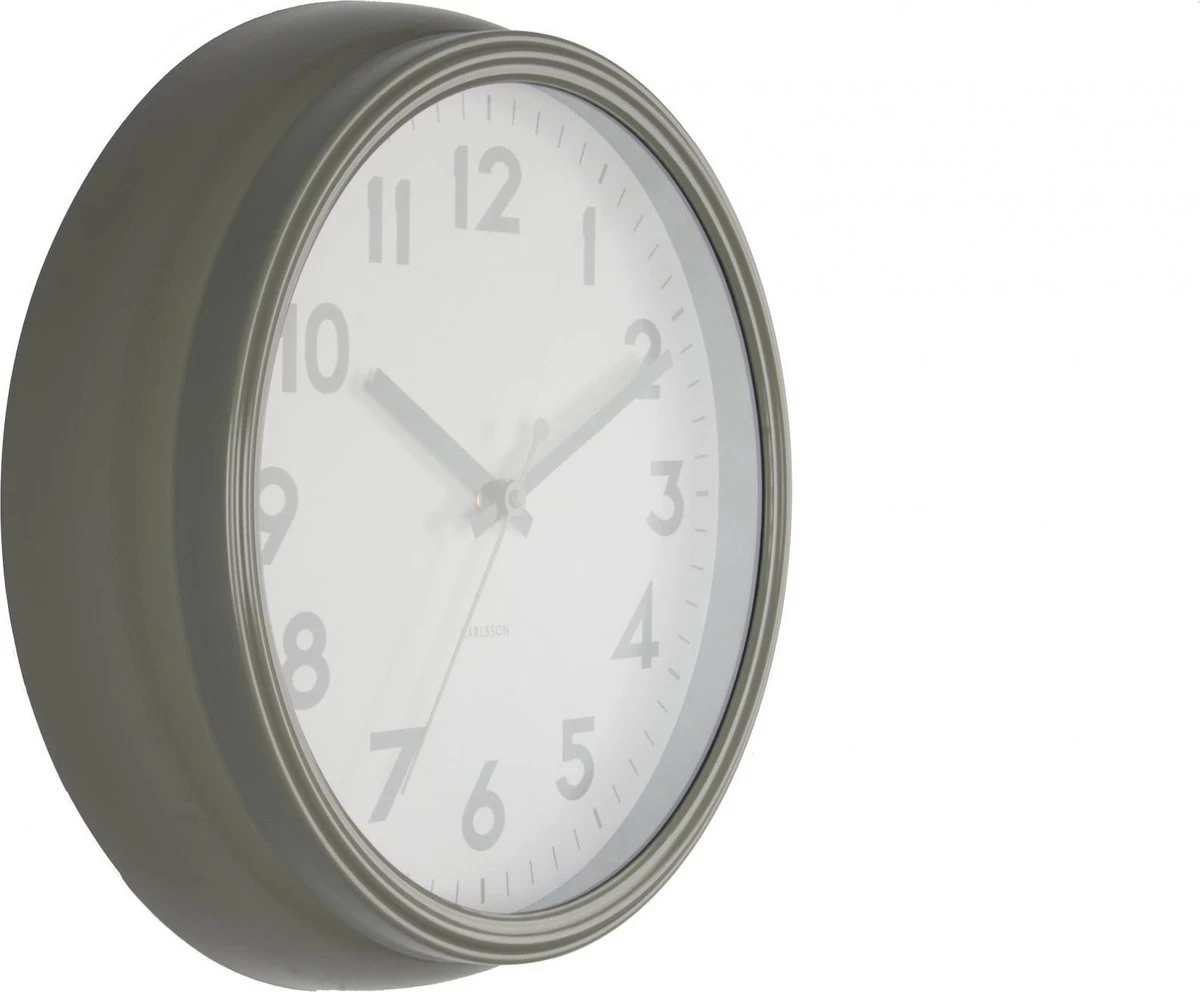 Karlsson Wandklok Badge Metaal - Kleur - Grijs 5 Karlsson Wandklok Badge Metaal - Kleur - Grijs - Afbeelding 3