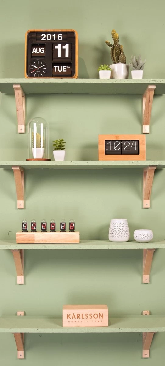 Karlsson - Boxed - Tafelklok - Boxed Flip - Bamboe - 7x11,5x20,5cm 5 Karlsson - Boxed - Tafelklok - Boxed Flip - Bamboe - 7x11,5x20,5cm - Afbeelding 3