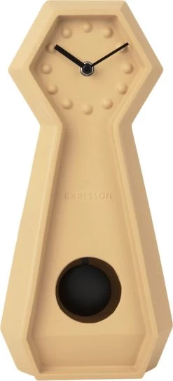 Karlsson Table Clock Genuine Pendulum Ceramic Latte Brown -Karlsson 546x1200 1