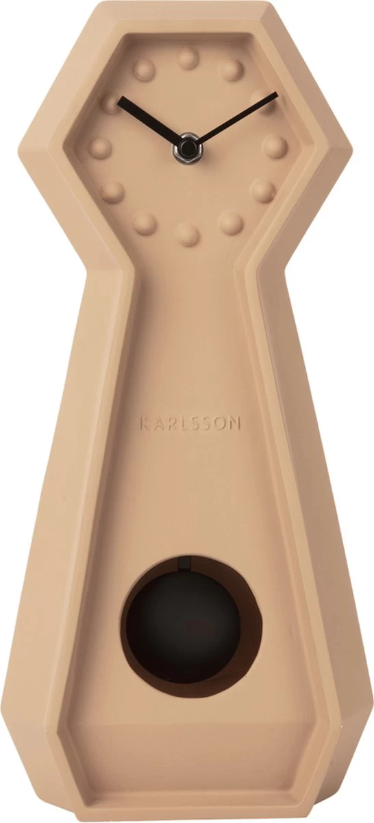 Karlsson Table Clock Genuine Pendulum Ceramic Mid Brown 4 Karlsson Table Clock Genuine Pendulum Ceramic Mid Brown - Afbeelding 2