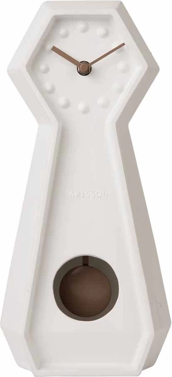 Karlsson Table Clock Genuine Pendulum Ceramic White 5 Karlsson Table Clock Genuine Pendulum Ceramic White - Afbeelding 3