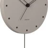 Karlsson Wall Clock Studs Pendulum Wood Warm Grey -Karlsson 594x1200