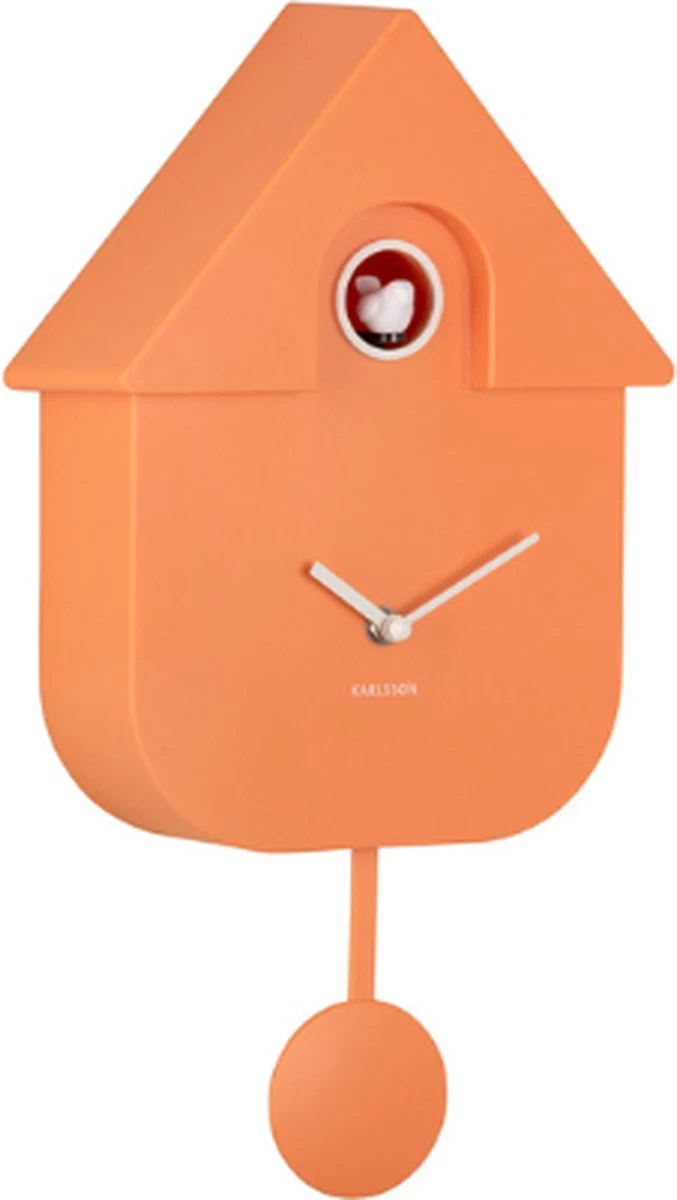Karlsson Modern Cuckoo Koekoeksklok-Soft Orange 3 Karlsson Modern Cuckoo Koekoeksklok-Soft Orange