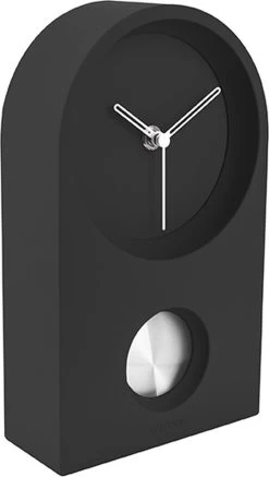 Karlsson Wand-/Tafelklok Taut - Rubberized Zwart - 25x15x6cm -Karlsson 679x1200 3