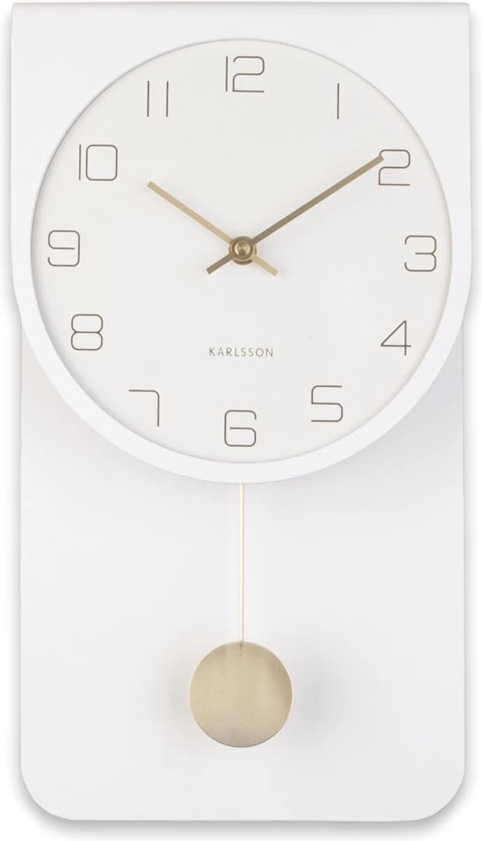 Karlsson Wandklok Casa Pendulum - Wit - 22x6x39cm 5 Karlsson Wandklok Casa Pendulum - Wit - 22x6x39cm - Afbeelding 3