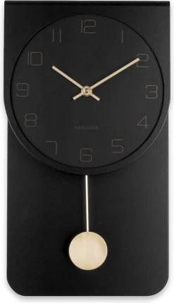 Karlsson Wandklok Casa Pendulum - Zwart - 22x6x39cm -Karlsson 689x1200