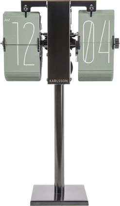 Karlsson Flipklok No Case Mini - Grijs/Groen - 20,6x7,5cm