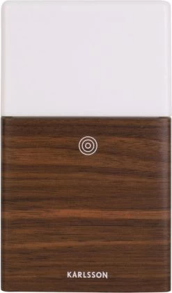 Karlsson Alarm Clock Frosted Light LED Dark Wood Veneer -Karlsson 707x1200 1
