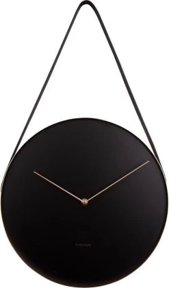 Karlsson Wandklok Belt - Metaal Zwart - Ø34cm -Karlsson 708x1200