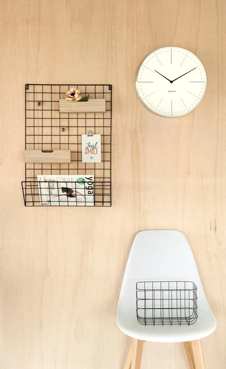 Karlsson Wandklok Normann Station - Wit, Geborsteld Case - Ø37,5cm 5 Karlsson Wandklok Normann Station - Wit, Geborsteld Case - Ø37,5cm - Afbeelding 3