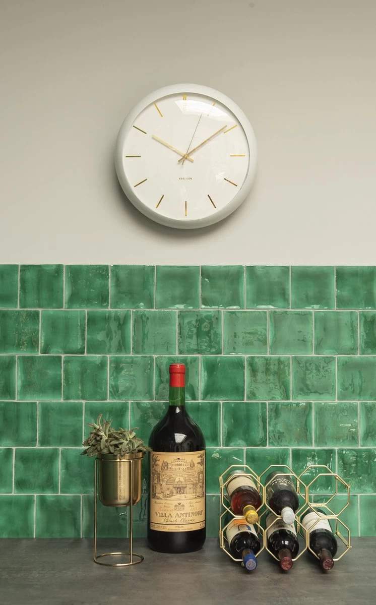 Karlsson Wandklok Globe - Wit - Ø40cm 7 Karlsson Wandklok Globe - Wit - Ø40cm - Afbeelding 5