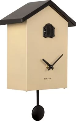 Karlsson Wall Clock Cuckoo New Traditional Plastic Sand Brown -Karlsson 756x1200 1